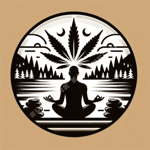 Serene landscape symbolizing relaxation and wellness through cannabis use.