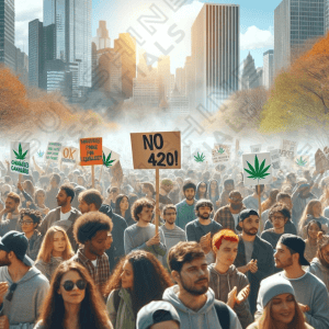 Peaceful rally advocating for cannabis legalization